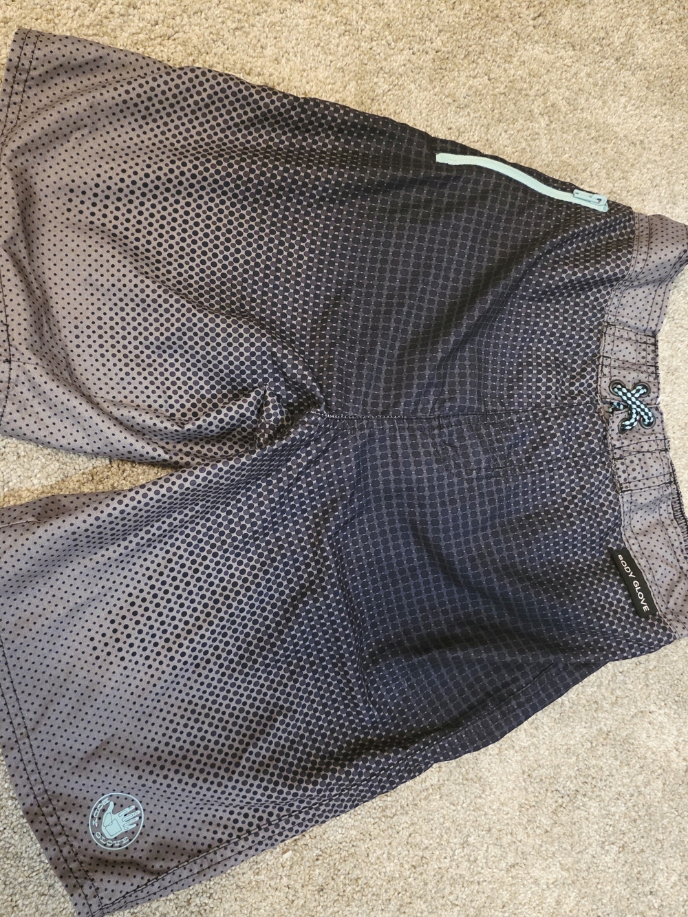 Body Glove Black and Aqua Athletic Swim Shorts Boys 10/12